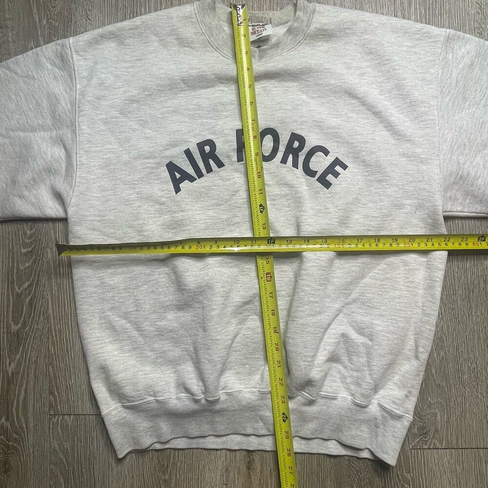 Vintage Air Force Crewneck Sweatshirt Grey 90s XL Made In USA - Picture 3 of 3